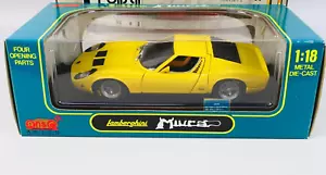 ANSON Lamborghini Muira P400 1:18 Metal Die Cast Car YELLOW RARE - Picture 1 of 1