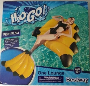 Lounge Banana Fruit Pool Float and Deluxe Comfort Mat - Picture 1 of 7