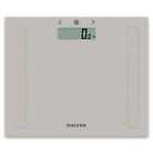 Salter Digital Glass Analyser Bathroom Weighing Scale Compact Ultra Slim Grey