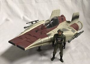 A-Wing Fighter Star Wars Power Of The Force POTF w/ pilot