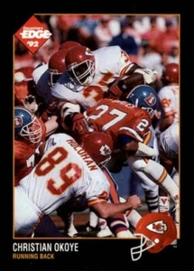 Christian Okoye 1992 Collector's Edge Card # 70 Kansas City Chiefs MINT - Picture 1 of 2