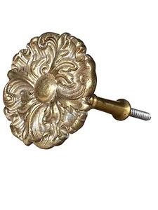 Roseta cortina flor latón macizo vintage lazo retención dibujo Japón - Imagen 1 de 7