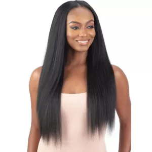 SHAKE N GO ORGANIQUE SYNTHETIC U-PART WIG - NAT YAKY STRAIGHT 28" - Picture 1 of 8