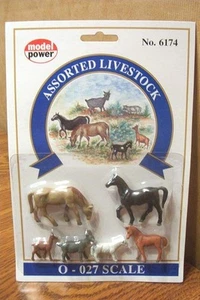 MODEL POWER ASSORTED LIVESTOCK O-O/27 GAUGE FIGURES - Picture 1 of 2