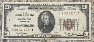1929 20 $ Federal Reserve Bank of Minneapolis, Minnesota - Bild 1 von 8