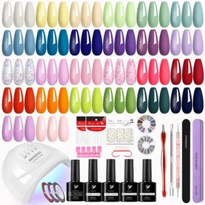 47 PCS Gel Nail Polish Kit with U V Light 48W, 26 Classic Colors Gel Nail Pol... - Picture 1 of 8