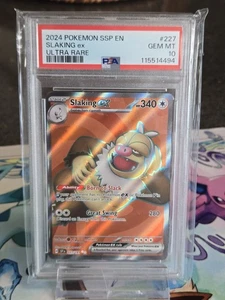 PSA 10 GEM 2024 Pokemon Surging Sparks SLAKING EX #227 Ultra Rare - Picture 1 of 2