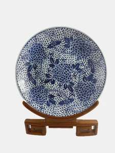 XL Antik 18 Jh. Chinesische Porzellan Schale Frogspawn Blume Kobaltblau mit Auth - Bild 1 von 23