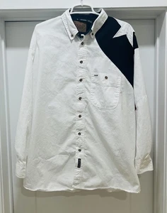 Rockpoint Texas Original Hemd Herren XL Knopfleiste Western Star Flagge rot weiß - Bild 1 von 5