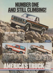 Ford Model Year Lineup 1983 - Pickup, Bronco II, Ranger - Rocks - Print Ad Photo - Bild 1 von 1