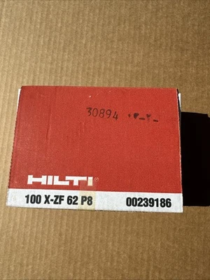 NIB. HILTI LONG NAILS (BOX OF 100) CAT# 100X-ZF62P8 .. UO-51 - Image 1 of 4
