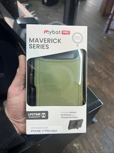 MyBat Pro Maverick Case iPhone 17 Pro Max MagSafe Holster Tempered Glass Green - Picture 1 of 12