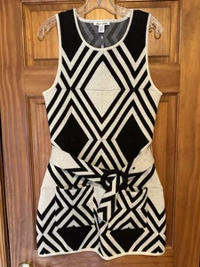Alice + Olivia Damen Medium 100% Geometrisches Etuikleid Gürtel Freizeit TOP - Bild 1 von 11