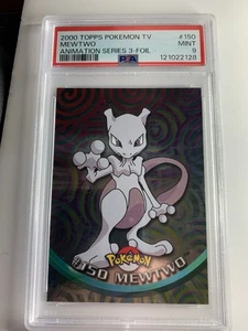 2000 Topps Pokemon TV #150 Mewtwo SILVER FOIL Animation Series 3 PSA 9 MINT - Picture 1 of 2
