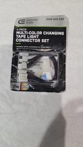 Commercial Electric C760011 Multi-Color Changing Tape Light Connectors | 4-Pack - Picture 1 of 3