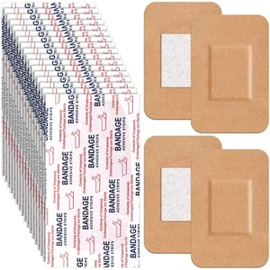 100 piezas vendajes adhesivos grandes 2 x 3 pulgadas suministros para el cuidado de heridas tela adhesivo... - Imagen 1 de 7