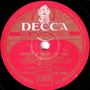Münch. Ravel (Daphnis et Chloe - suite). Decca AK 1584- (3). NM(-), tm - Picture 1 of 1
