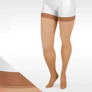 Juzo Basic 4410ag Thigh-High CT, Silicone Dots, 15-20mmhg (Size: II) Beige - Picture 1 of 2