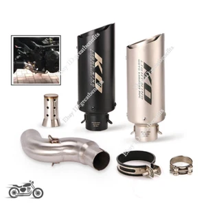 Slip On For Honda CTX 700 Exhaust Mid Pipe Stainless Steel 51mm Muffler Tips - Picture 1 of 12