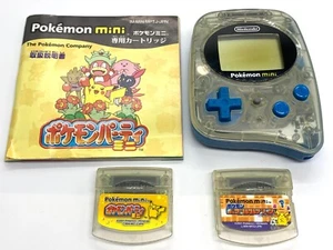 NINTENDO Pokemon Mini Handheld Console + Pokemon Party + Puzzle Collection Work - Picture 1 of 20
