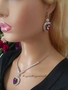 Woman Scarabaueus Heart Shape Set From Crystals From Swarovski, Fashionable,... - Picture 1 of 4