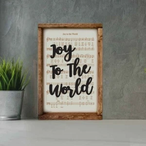 Engraved Christmas Carol Joy to the World- 14x10inches - Picture 1 of 1