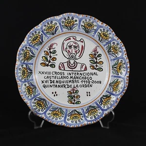 Plato de Colgar Ceramica Popular Castellana EL QUIJOTE Alfar Gato Pintado a mano - Imagen 1 de 4