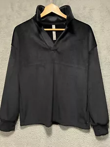 Mondetta Pullover Men's Medium Black Quarter Zip Classic Cozy Cold Weather - Picture 1 of 9
