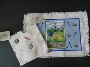 Set of 4 Woven Placemats & Napkins - NWT - GOLF - Picture 1 of 3