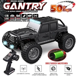 16103 Fast Rc Cars 50km/h 1/16 Off Road 4WD With LED Headlights 2.4G Waterproof - Picture 1 of 12
