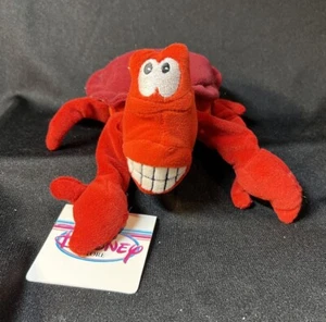 Vintage The Disney Store Mini Bean Bag Sebastian 8" Plush Little Mermaid NWT - Picture 1 of 5