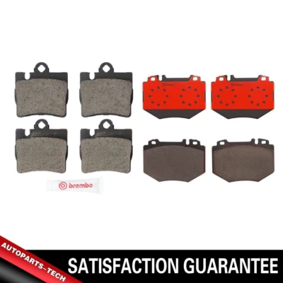 Fits 2001 Mercedes-Benz S500 Front + Rear Ceramic Brake Pads Brembo Premium OE - Изображение 1 из 4