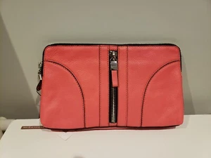 Milly Jayden Leather Clutch Pink (NEW) - Picture 1 of 5