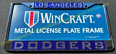 ⭐️⭐️⭐️⭐️⭐️ DODGERS BASEBALL MLB Los Angeles Metal License Plate Frame BEST GIFT - Image 1 of 2