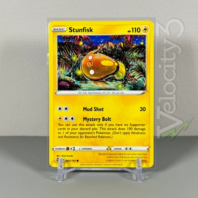 Pokemon TCG Card: STUNFISK 55/195 | Common | Silver Tempest | NM/Mint - Image 1 of 3