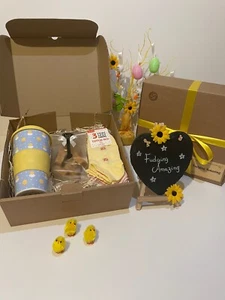 Easter/ Birthday Travel Mug + Homemade Fudge + Socks Gift Set For Her Womens - Picture 1 of 9