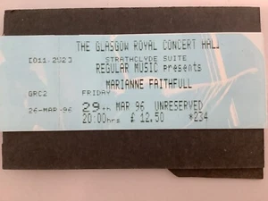 Marianne Faithfull/Kurt Weill ticket - Royal Concert Hall, Glasgow 1996 - Bild 1 von 1