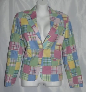 CHAQUETA DEPORTIVA BROOKS BROTHERS PATCHWORK CHECK BLAZER REINO UNIDO 8 - Imagen 1 de 6