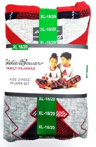 Eddie Bauer Family Christmas Holiday Pajama for Kids 2 Piece Set - XL 18/20 - Picture 1 of 6