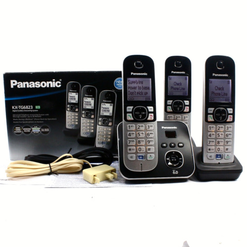 Panasonic 3 Handset Cordless Phone Set (w/ Answer Machine) ● NBN OK ● KX-TG6823