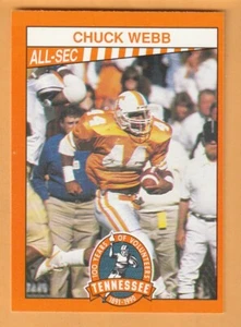 Tarjeta Chuck Webb Tennessee Volunteers 1990 #135 Toledo Ohio Green Bay Packers 13F - Imagen 1 de 2