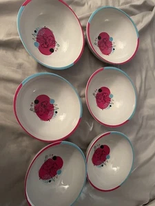 Tinkerbell Plastic Bowl Set Of 6 - Picture 1 of 3
