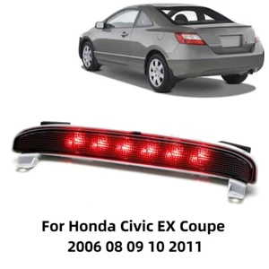 3rd High Mount Brake Light Lamps LED for 2006 07 08 09-2011 Honda Civic EX Coupe - Picture 1 of 11