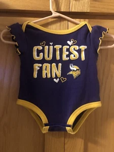 Minnesota Vikings NFL Baby One Piece Purple 0-3 Months - Picture 1 of 6