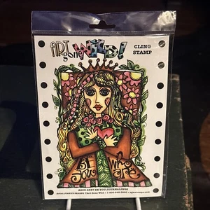 ART GONE WILD, "Be Who You Are", Cling Stamp, 6x5", neu versiegelt. - Bild 1 von 2