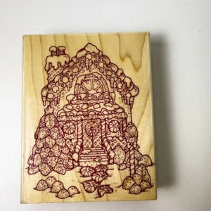 Gingerbread House~Rare~HTF~Rubber Stamp~4" X 5"~Sonlight Impressions GS459-P1 - Picture 1 of 7
