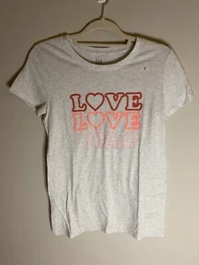 Gap Women's ‘Love Love Gap’ Graphic T-Shirt Pink - Picture 1 of 3