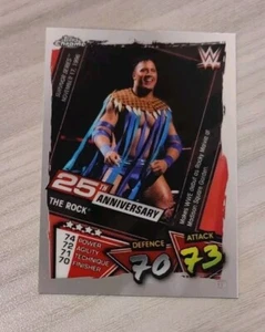 2021 Topps Chrome WWE Slam Attax #119 The Rock Wrestling Card - Picture 1 of 2