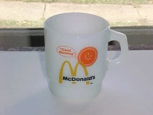 VTG McDonalds Good Morning Sunshine Coffee Cup Mug Anchor Hocking FireKing USA - Picture 1 of 9