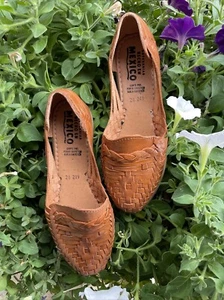 Women's Huarache Artisanal Mexican sandals Genuine Leather Traditional Size Us 5 - Picture 1 of 6
